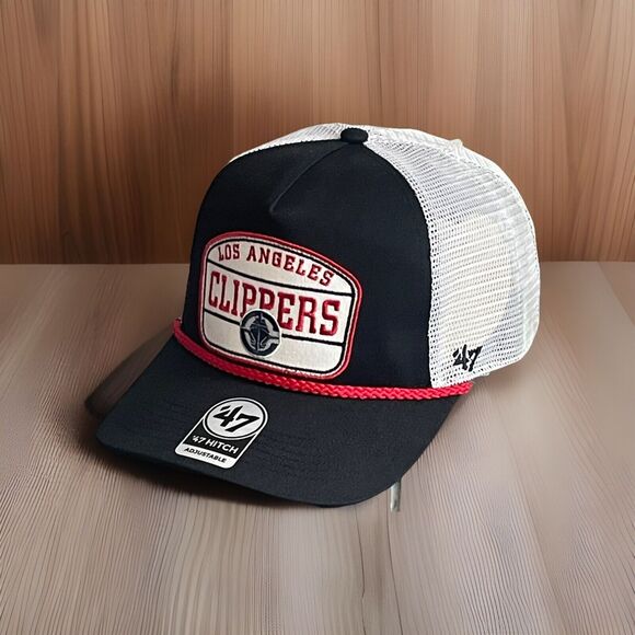 47 Brand Adult Los Angeles Clippers Hone Patch Hitch Adjustable Hat - Picture 6 of 12